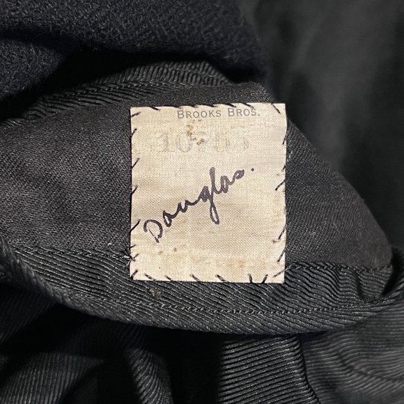 593. BROOKS BROTHERS Antique Vintage Cut Away Long Mens Coat Edwardian Victorian - Picture 9 of 10